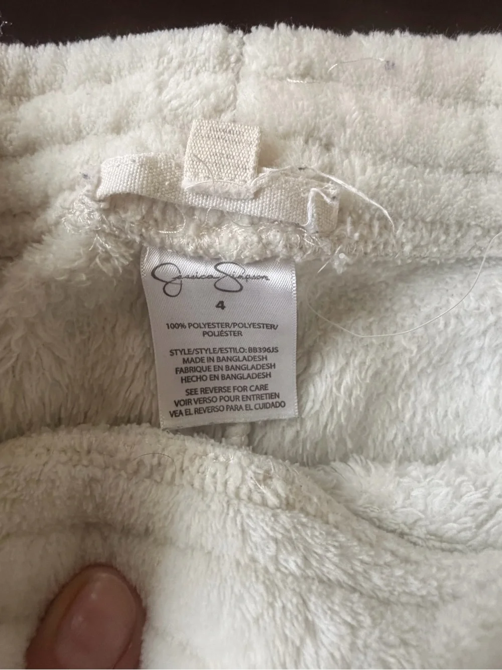 Jessica Simpson Cream Plush Kids Sweatshirt & Joggers Set